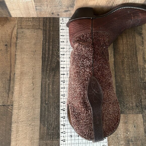 Acme Vintage Tall Bullhide Western Cowboy Boots Mens 11 D - Picture 9 of 12